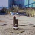 Load image into Gallery viewer, Miniature Seagull Dock Pilings Coastal Vignette OOAK
