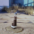 Load image into Gallery viewer, Miniature Seagull Dock Pilings Coastal Vignette OOAK
