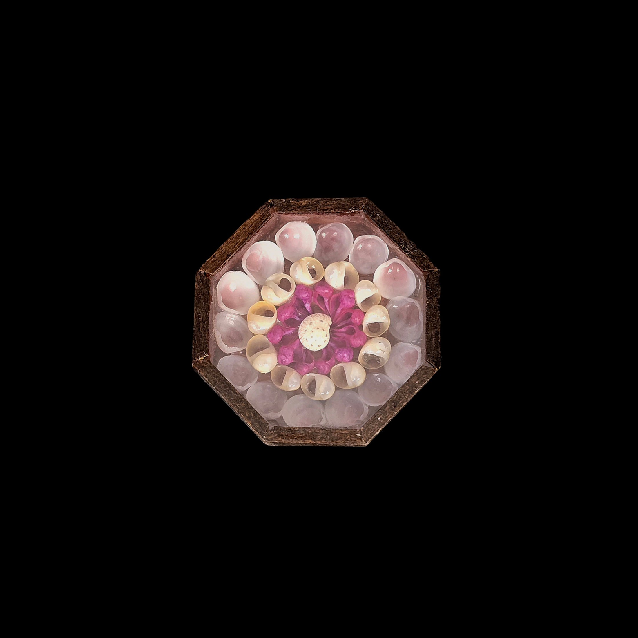 Miniature Arthur Werner OOAK Sailor’s Valentine Shell Mosaic 2005 RARE