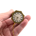 Load image into Gallery viewer, Keith Bougourd Blue & Gold French Bird Cage Clock with Parrot, Small Time Miniatures

