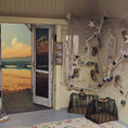 Load image into Gallery viewer, OOAK Miniature Nautical Fishing Net Wall Hanging with Seahorses & Sea Treasures

