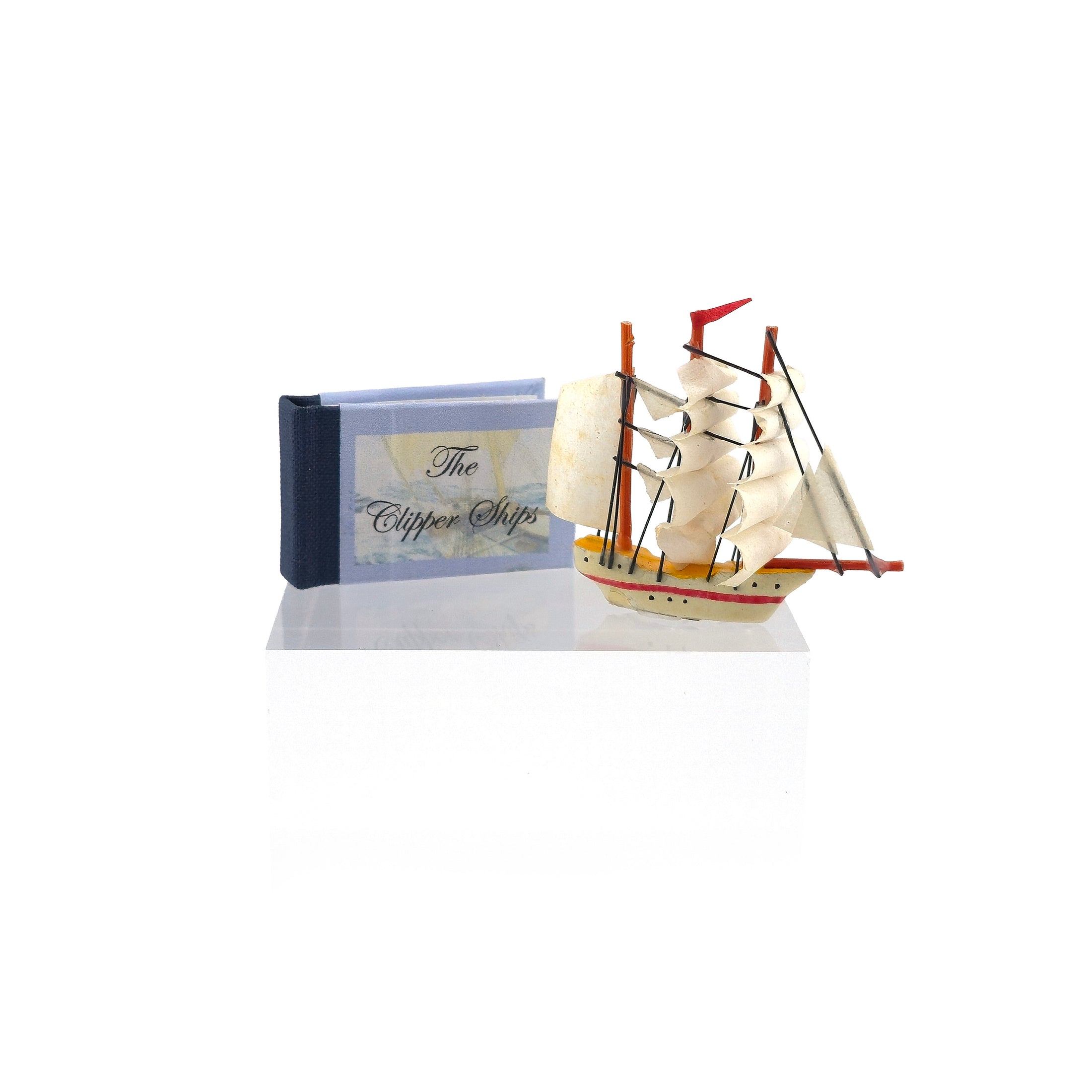 Miniature Clipper Ship & Dateman Books “The Clipper Ships” Book Set