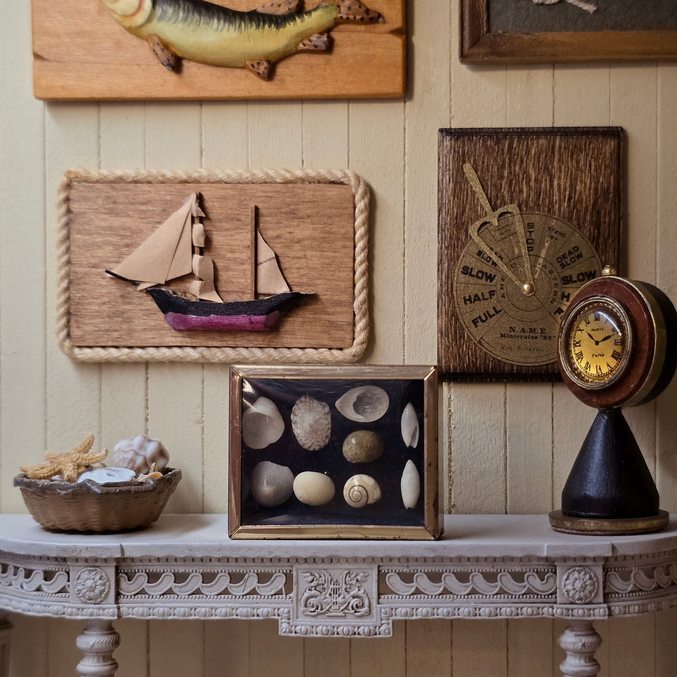 Miniature Mounted Micro Seashell Specimen Shadowbox #5