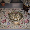 Load image into Gallery viewer, Vintage Fred Cobbs Nautical Ship Wheel Glass Coffee Table 2015
