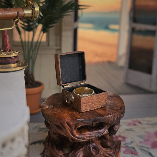 Nantasy Fantasy Ship’s Clock in Hinged Wood Presentation Box