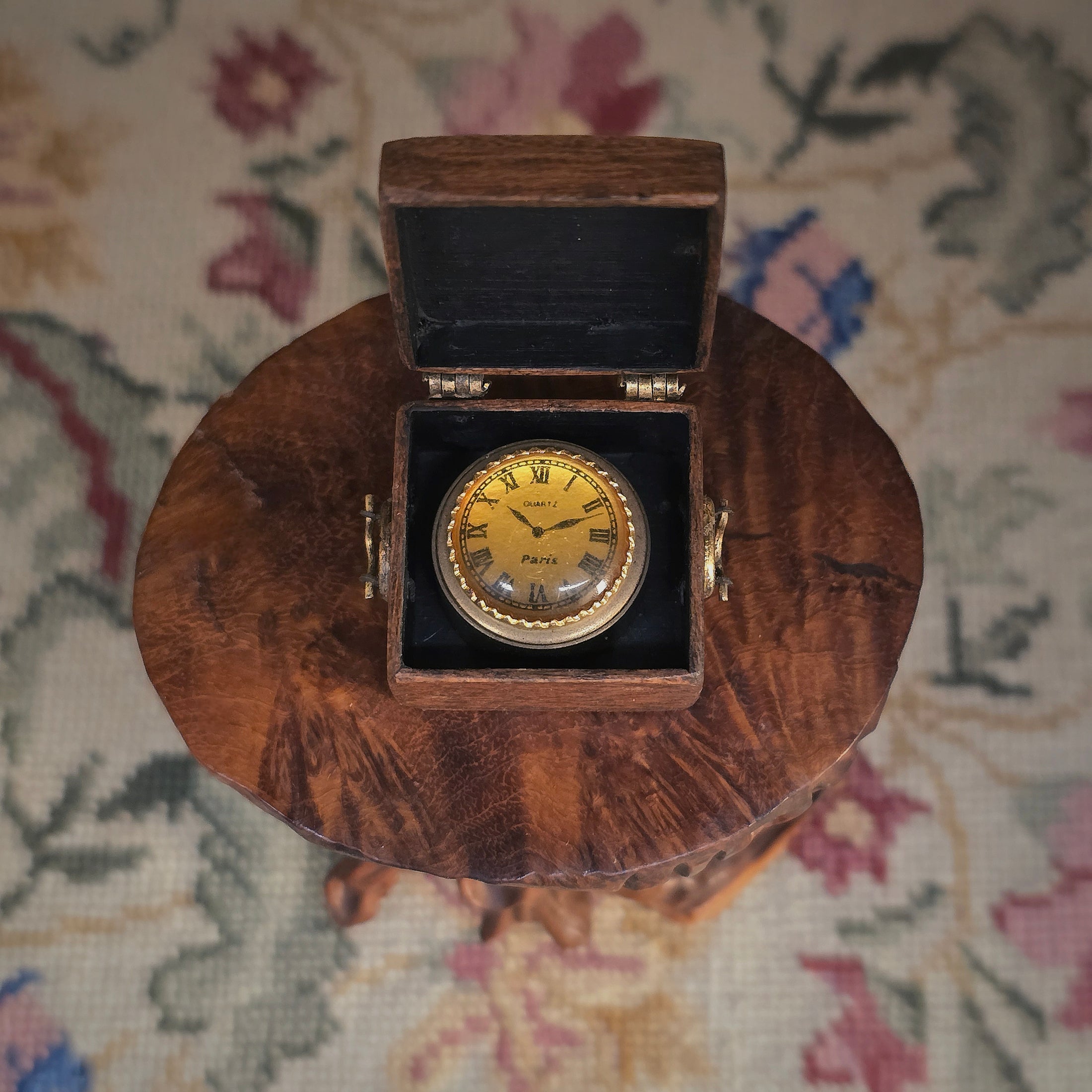 Nantasy Fantasy Ship’s Clock in Hinged Wood Presentation Box