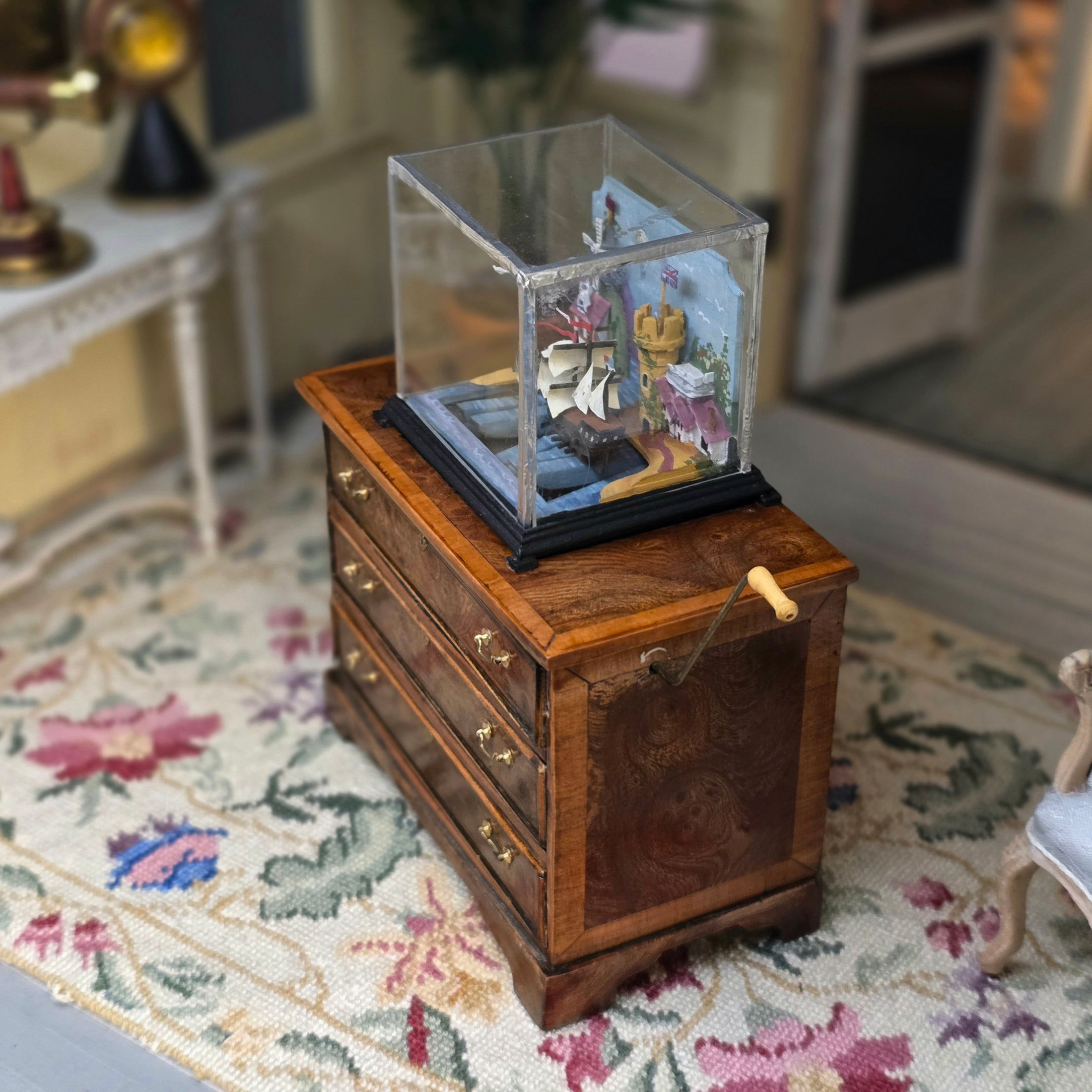 Keith Bougourd OOAK Automata Sailing Ship Sea Chest Small Time France