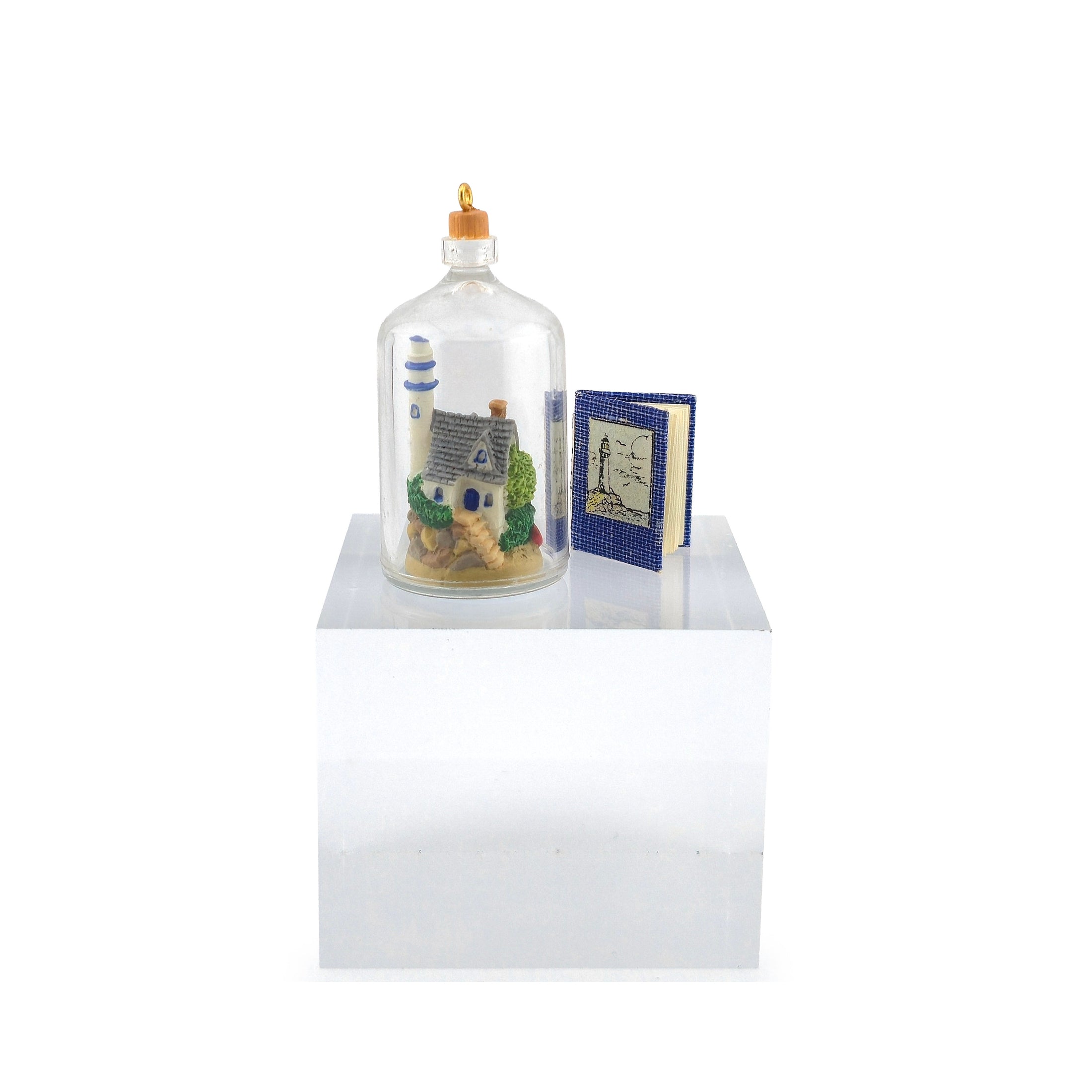Miniature The Lighthouse Readable Book & Lighthouse in Bottle Set