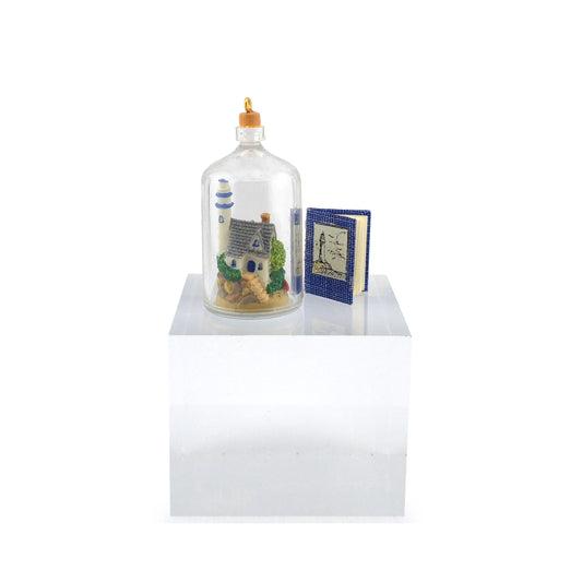 Miniature The Lighthouse Readable Book & Lighthouse in Bottle Set