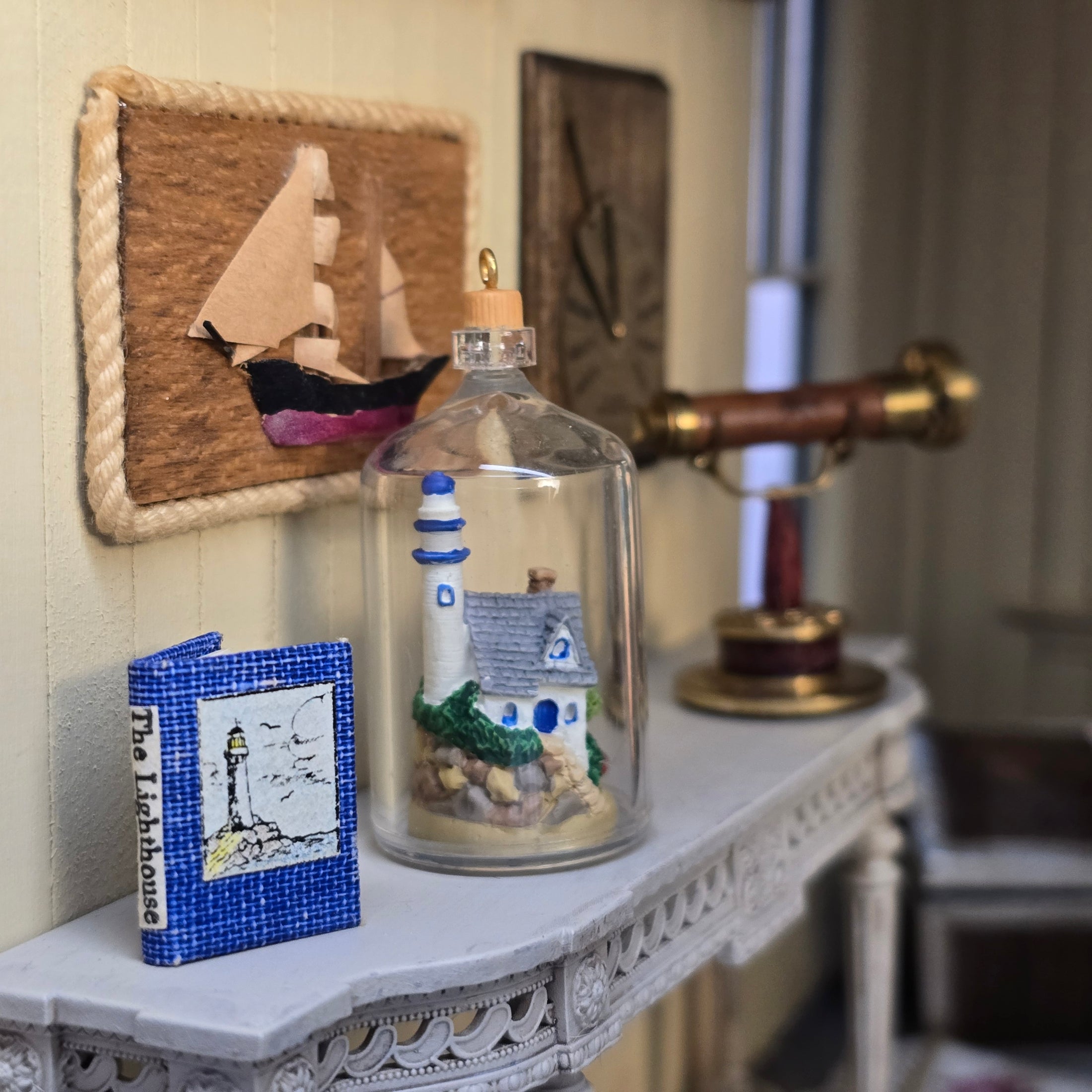 Miniature The Lighthouse Readable Book & Lighthouse in Bottle Set