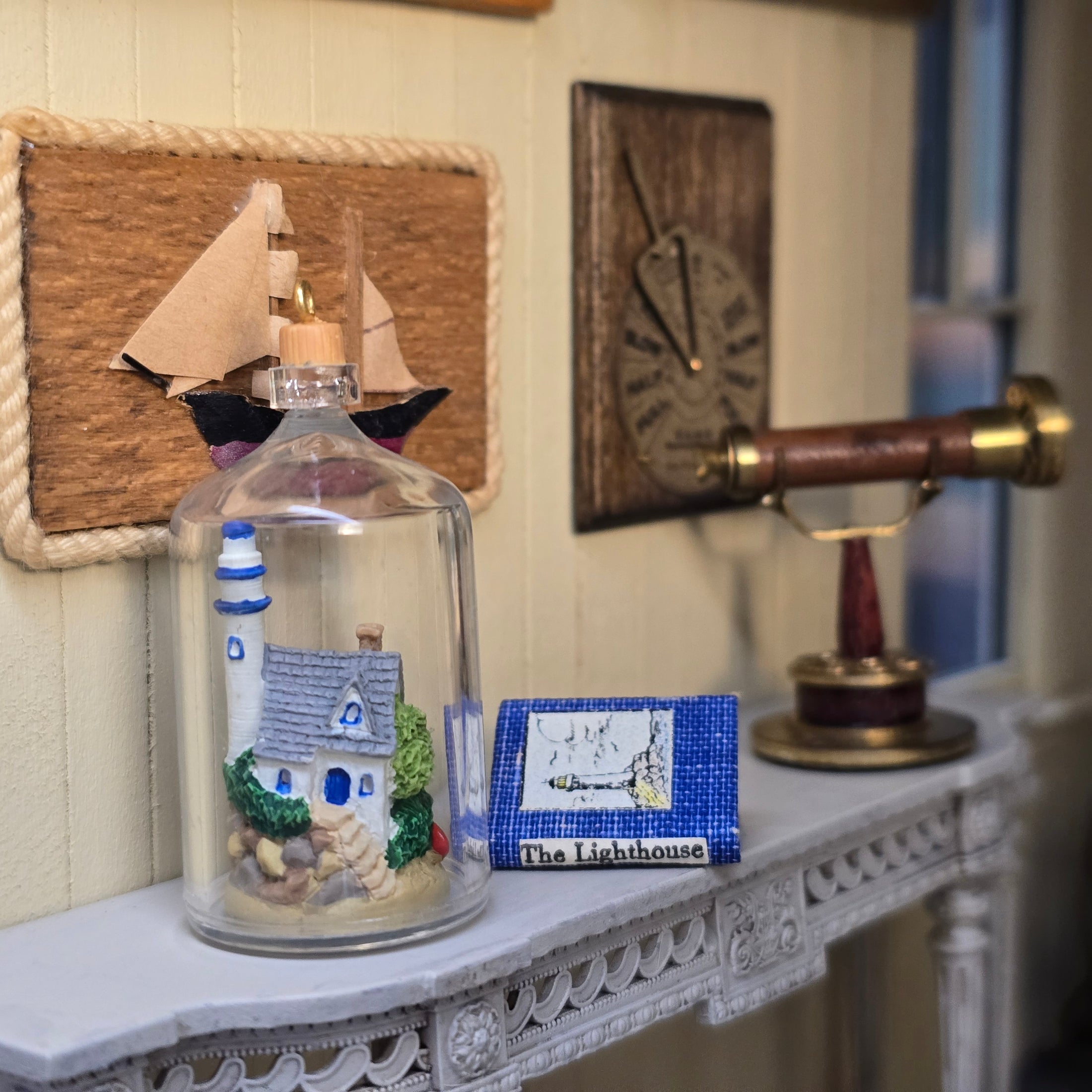 Miniature The Lighthouse Readable Book & Lighthouse in Bottle Set