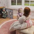 Load image into Gallery viewer, Vintage OOAK Artisan Companion Doll in Lavender Silk Dress & Beret

