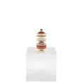 Load image into Gallery viewer, Terry Curran Porcelain Apothecary Jar “Extract of Witch-Hazel” England Brown & Gold
