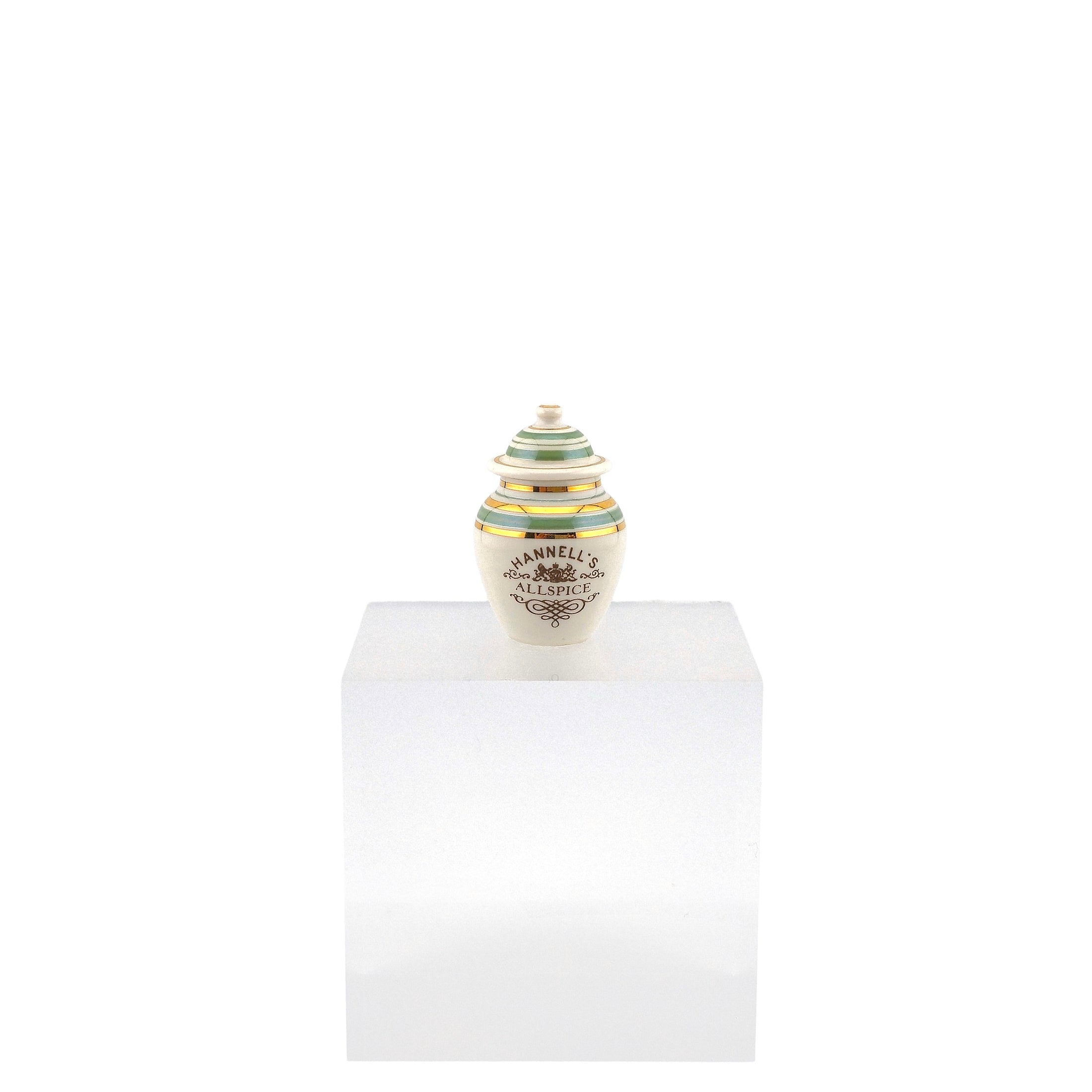 Terry Curran British HANNELL'S Allspice Porcelain Antique-Style Grocery Jar