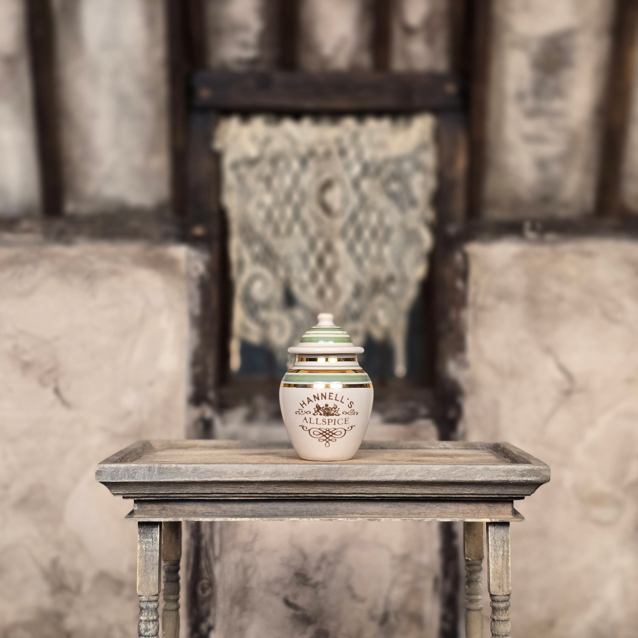 Terry Curran British HANNELL'S Allspice Porcelain Antique-Style Grocery Jar