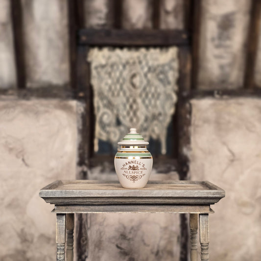 Terry Curran British HANNELL'S Allspice Porcelain Antique-Style Grocery Jar