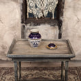Load image into Gallery viewer, Terry Curran MILLER'S World's Finest Coffee Porcelain Jar British, Purple & Gold
