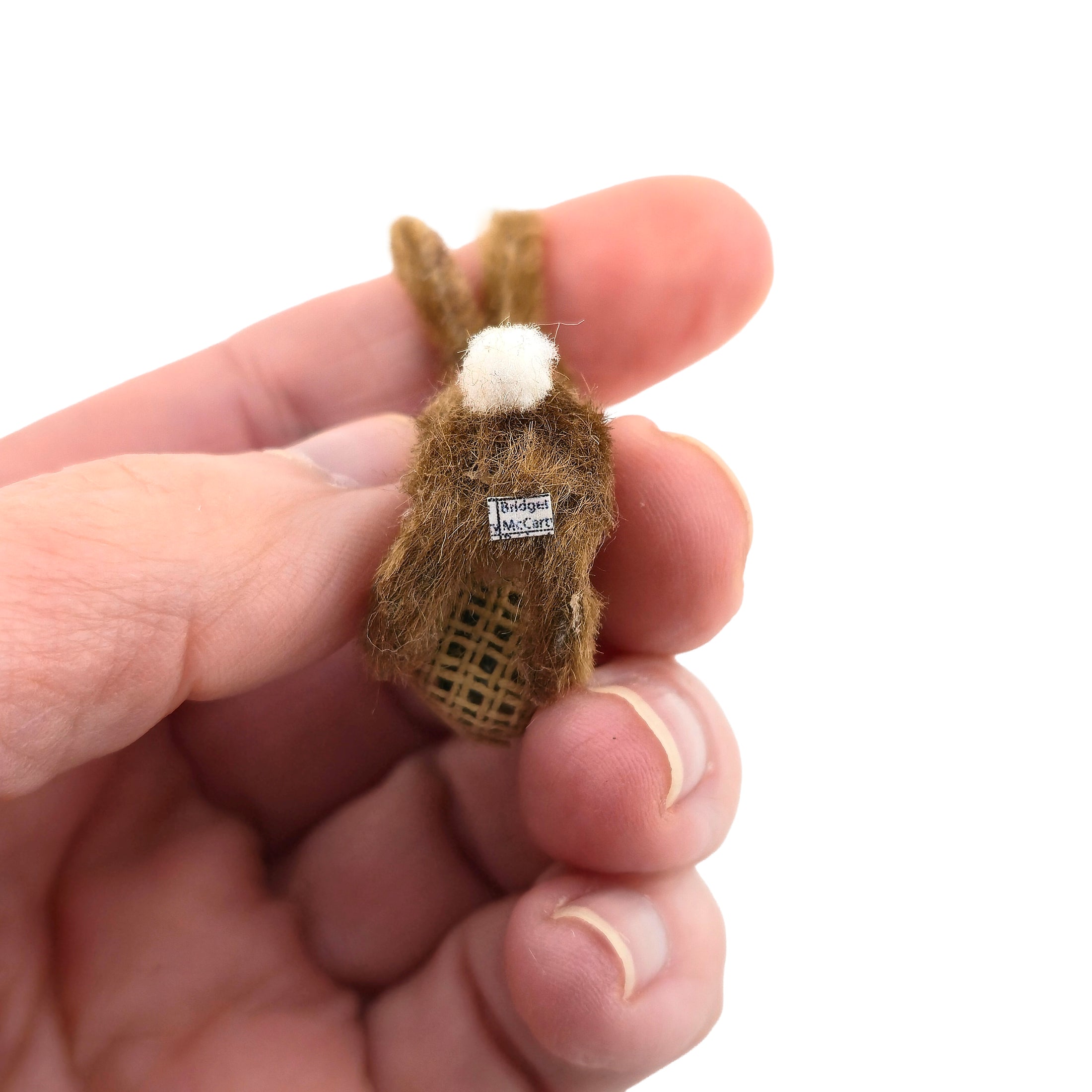 Bridget McCarty OOAK Storybook Style Wool Rabbit with Strawberry Basket