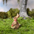 Load image into Gallery viewer, Bridget McCarty OOAK Storybook Style Wool Rabbit with Strawberry Basket
