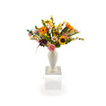 Load image into Gallery viewer, OOAK Artisan Colorful Paper Wildflower Arrangement in White Porcelain Vase
