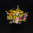 Load image into Gallery viewer, OOAK Artisan Colorful Paper Wildflower Arrangement in White Porcelain Vase
