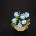 Load image into Gallery viewer, Cea's Garden Potted Blue Hyacinths in Weathered Patina Garden Urn
