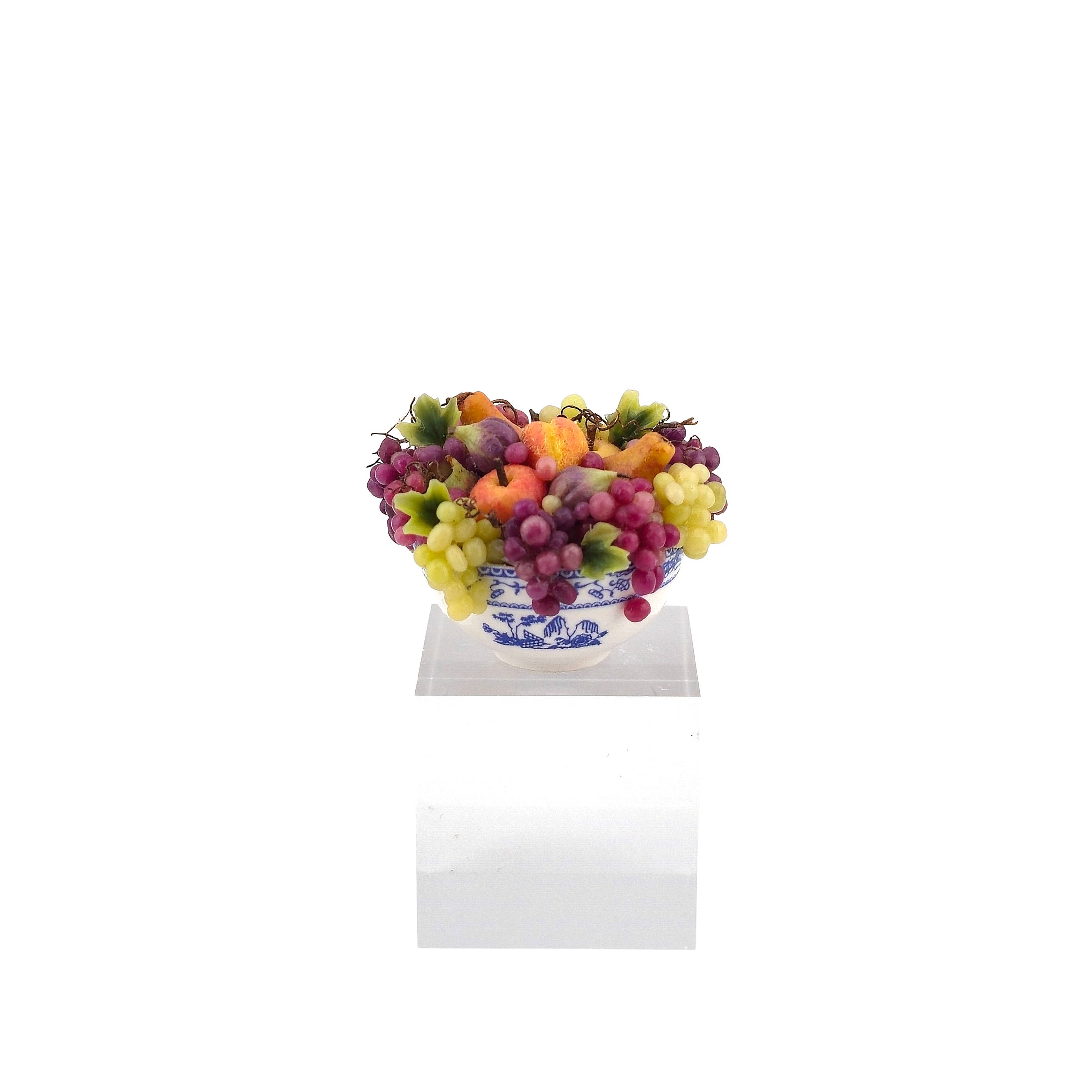 Stunning Hope Elliott Miniature Fruit Bowl Arrangement in Blue & White Porcelain, 2001