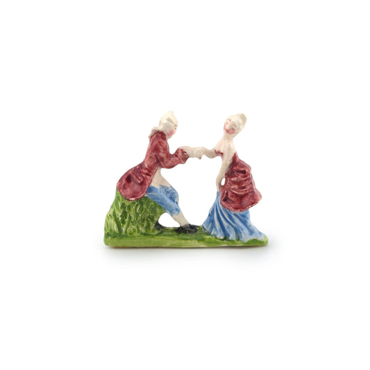 Miniature Betty Neiswender Rococo Courting Couple Porcelain Figurine