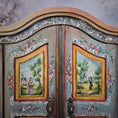 Load image into Gallery viewer, Hand-Painted OOAK Alpine Bauernschrank Folk Art Wardrobe by Aida Pravia of Spain
