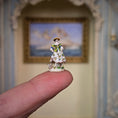 Load image into Gallery viewer, Tricia Street OOAK Bow Shepherdess & Dog Porcelain Figure Dollhouse Miniature 1990s
