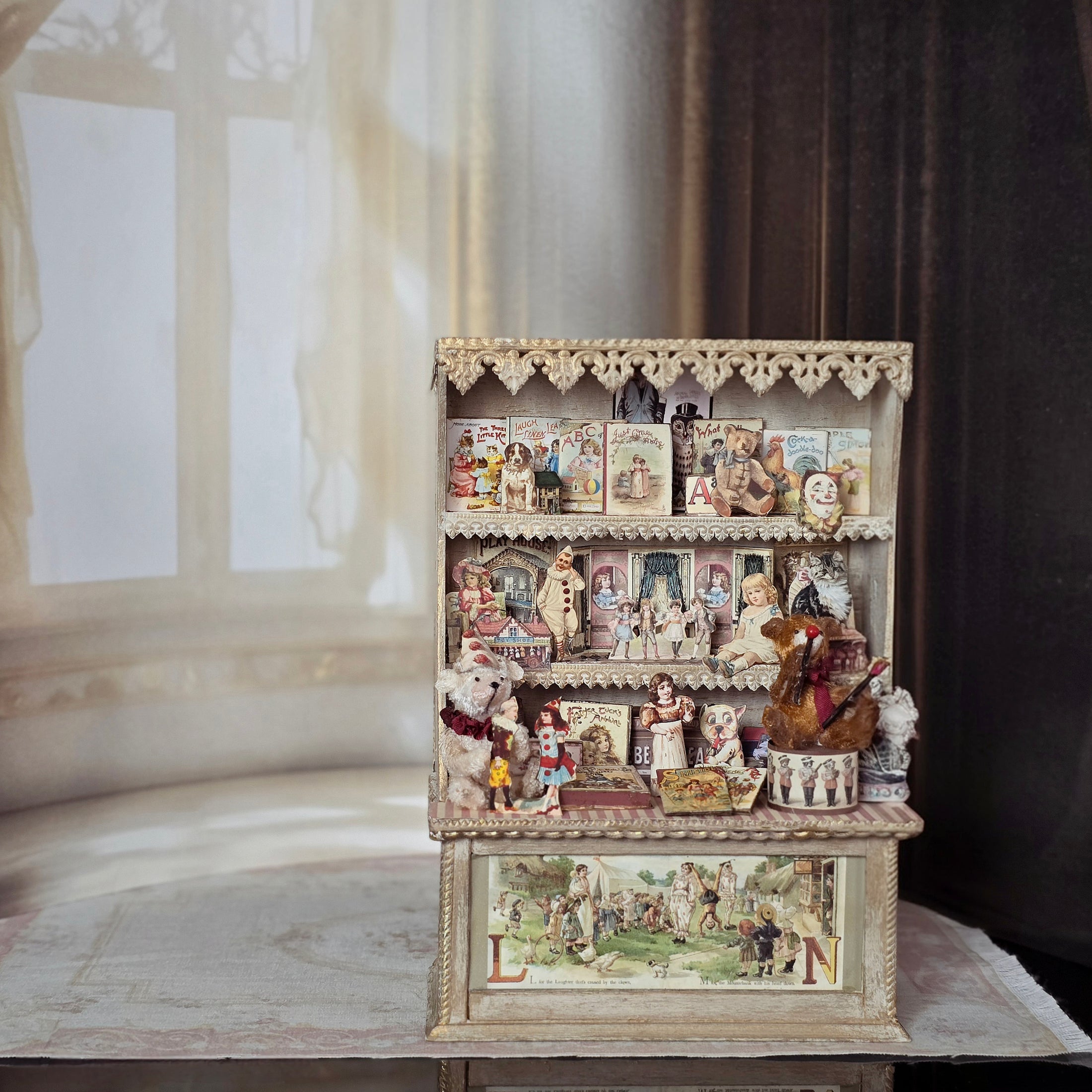 Le Coffre d'Emilie Victorian Circus Toy Shop Display Hutch Miniature