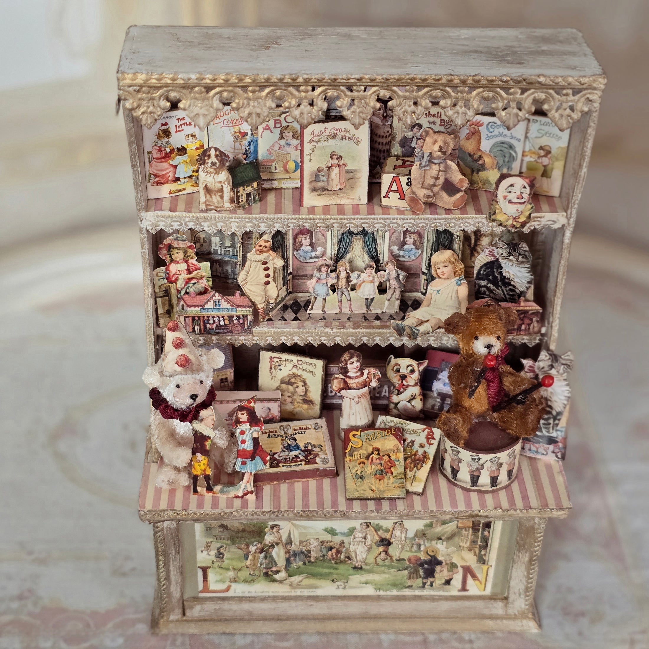 Le Coffre d'Emilie Victorian Circus Toy Shop Display Hutch Miniature