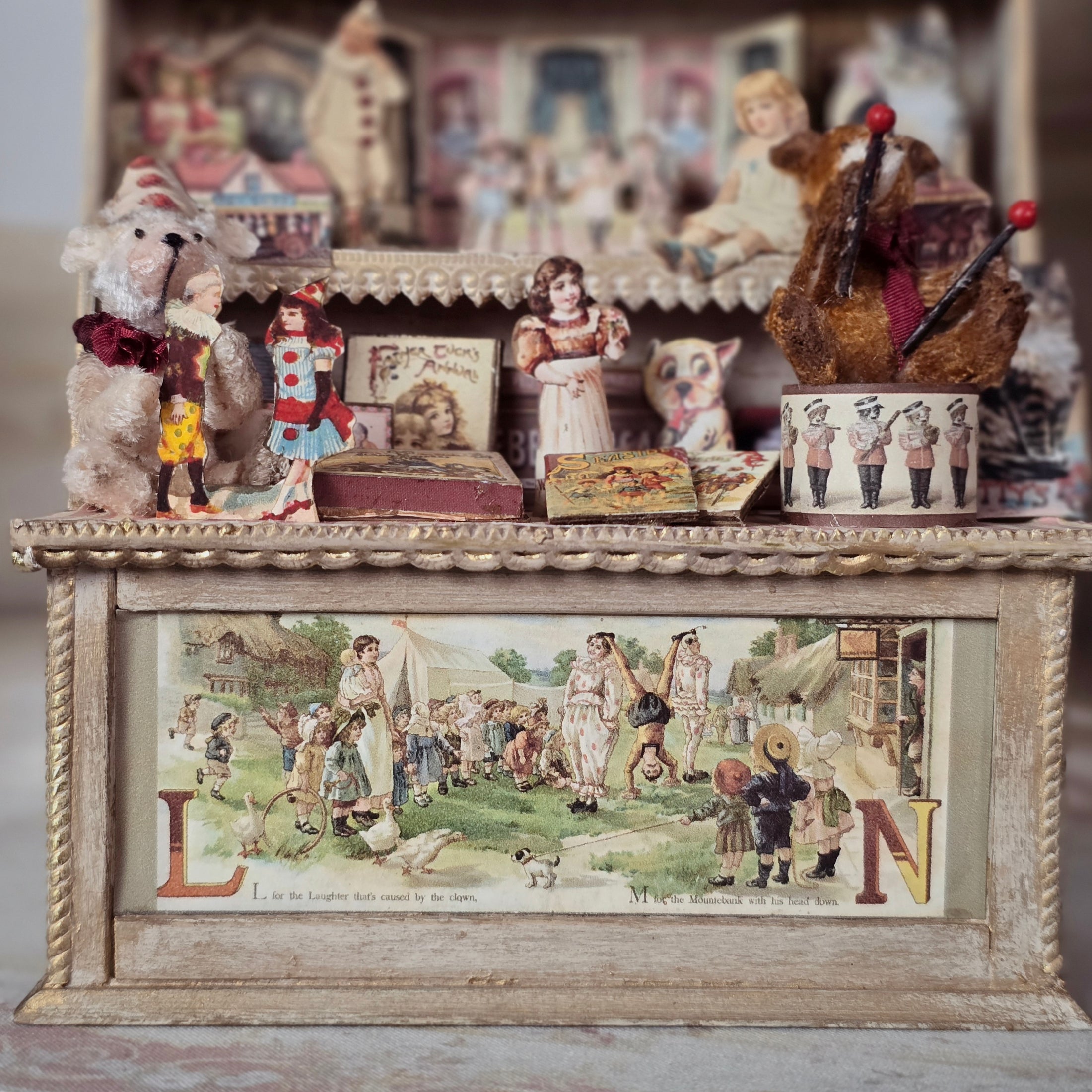 Le Coffre d'Emilie Victorian Circus Toy Shop Display Hutch Miniature