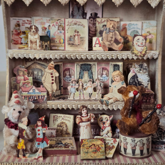 Le Coffre d'Emilie Victorian Circus Toy Shop Display Hutch Miniature