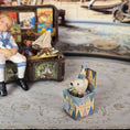 Load image into Gallery viewer, Le Coffre d’Emilie France Antique Style Nursery Toy Teddy Bear Jack-in-the-Box 1:12
