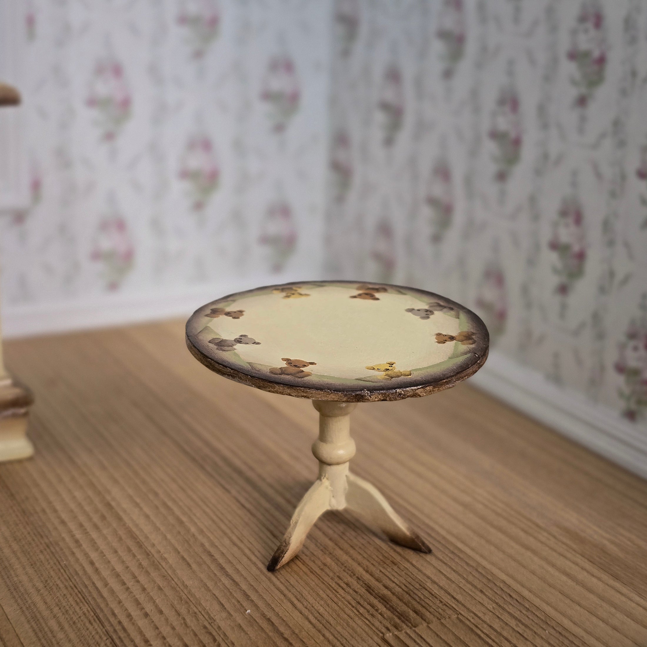 Hand-Painted Teddy Bear Nursery Hutch & Furniture Suite, Playful Dishes