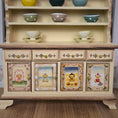 Load image into Gallery viewer, Hand-Painted Teddy Bear Nursery Hutch & Furniture Suite, Playful Dishes
