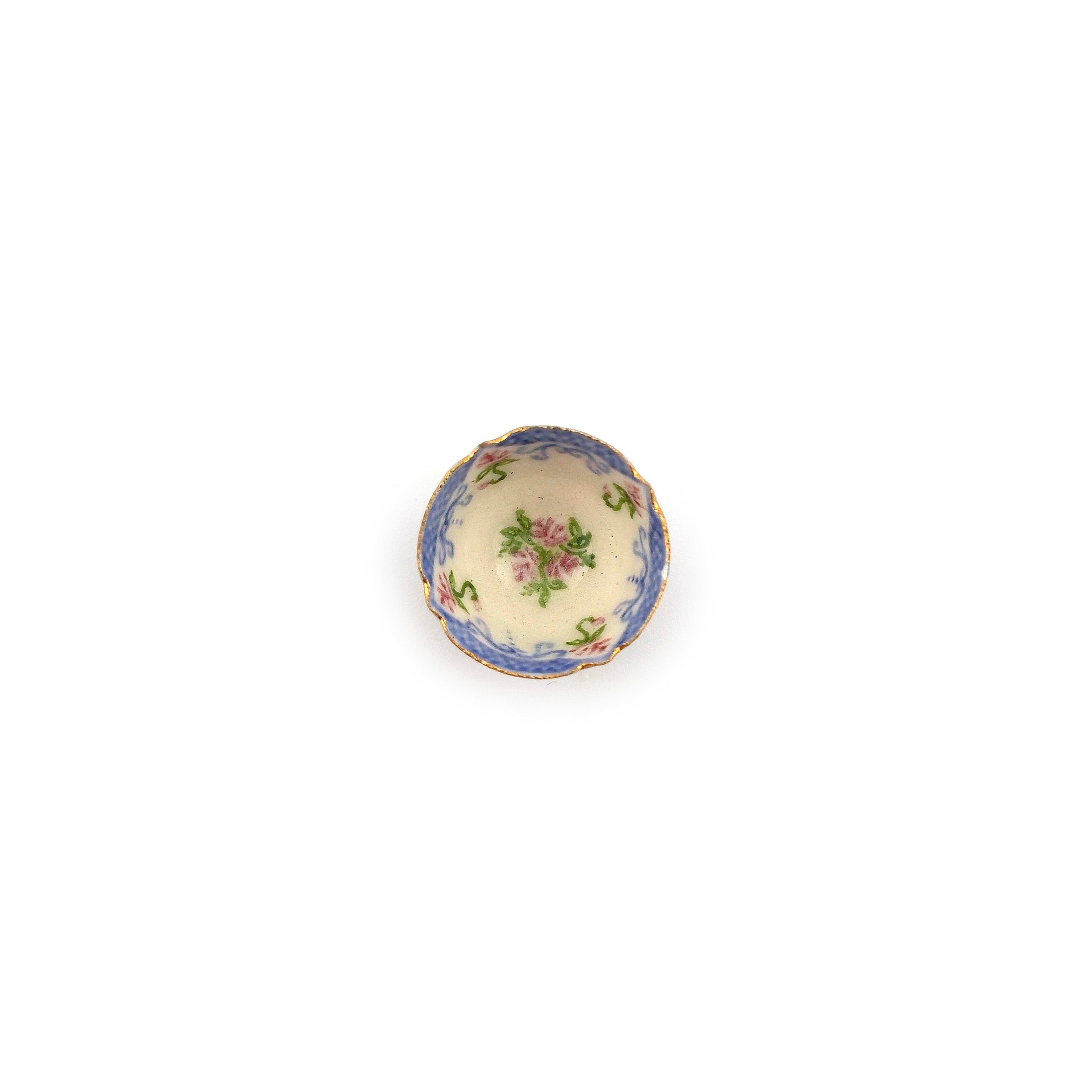 Teresa Welch Worcester Rococo Tea Bowl Porcelain Dollhouse Miniature 1995