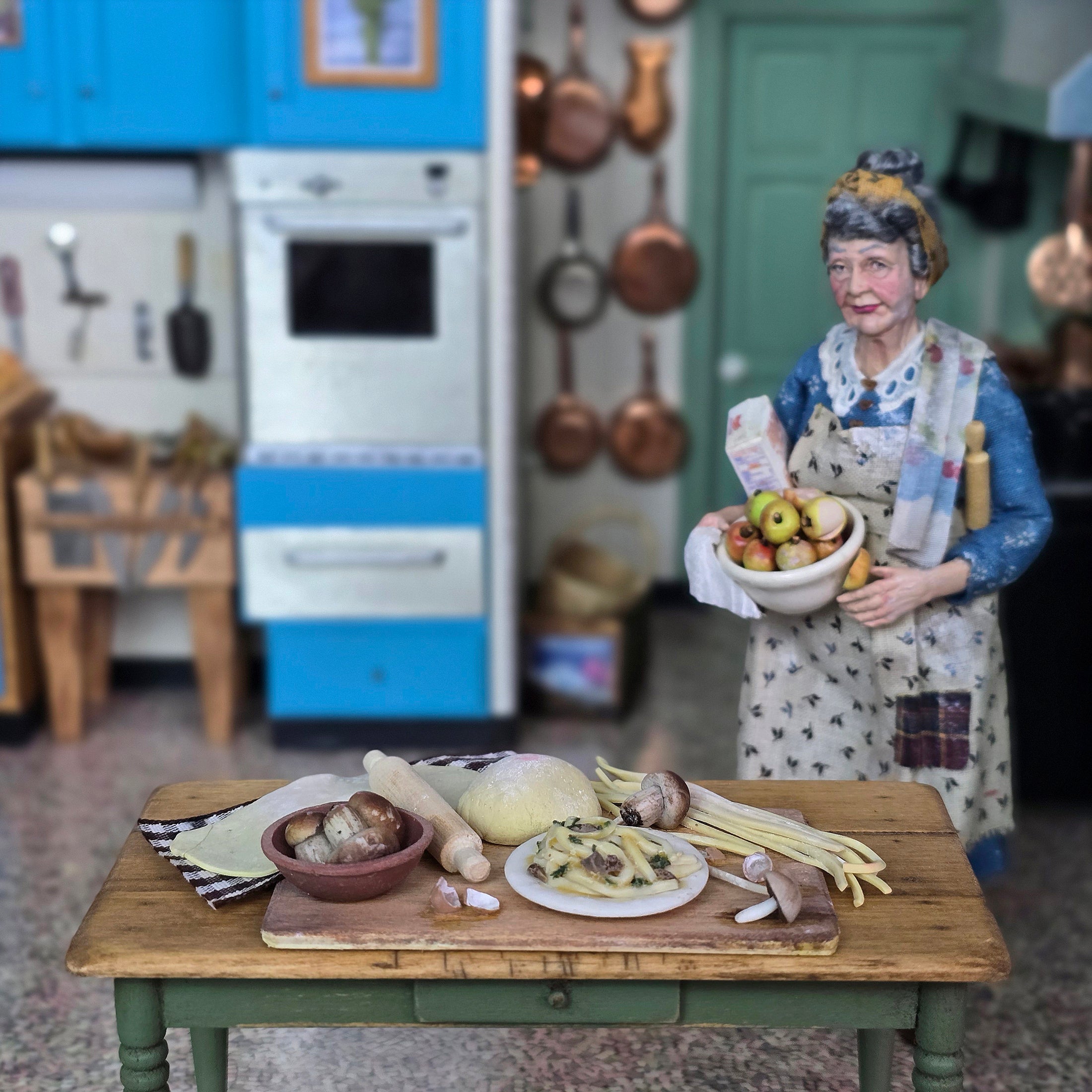 Al Chandronnait OOAK Mushroom Pasta Preparation Board