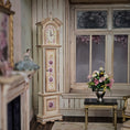 Load image into Gallery viewer, Hand-Painted Country Rose Grandfather Clock Dollhouse Miniature
