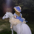 Load image into Gallery viewer, Victorian Little Girl in Periwinkle Lace Dollhouse Doll
