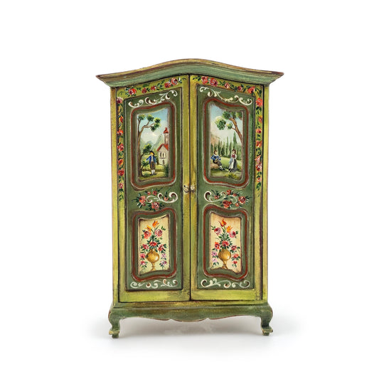 Aida Pravia Hand-Painted Spanish Folk Art Armoire Wardrobe