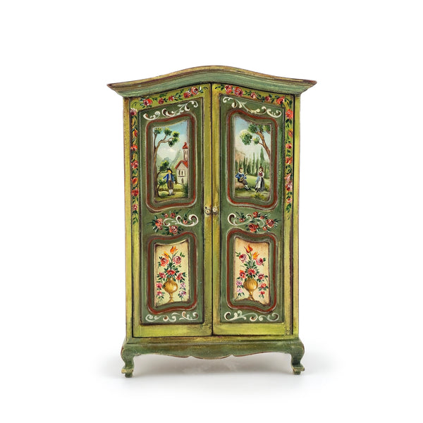 Aida Pravia Hand-Painted Spanish Folk Art Armoire Wardrobe