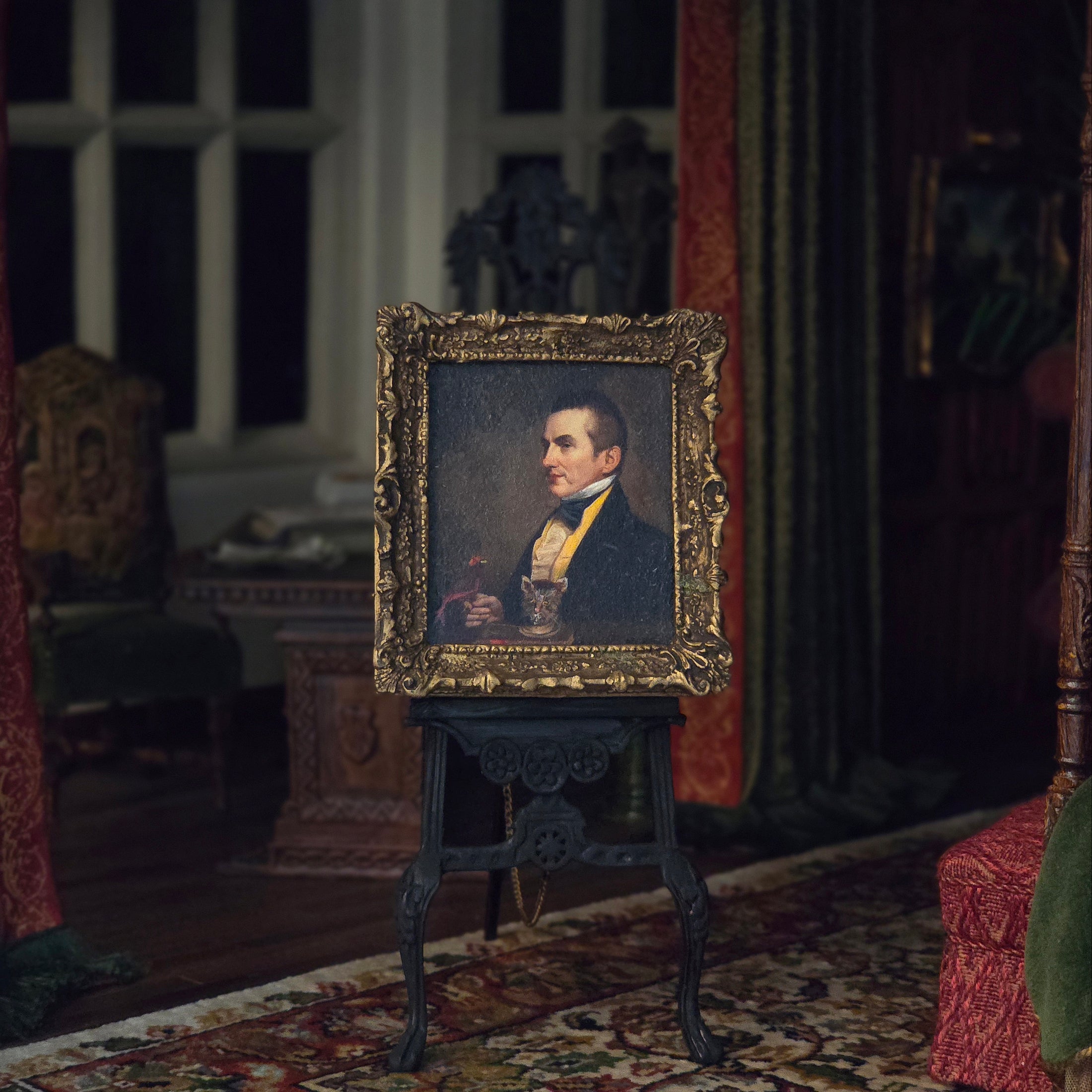 Michael Reynolds Charles Waterton Regency Portrait Miniature Oil Painting