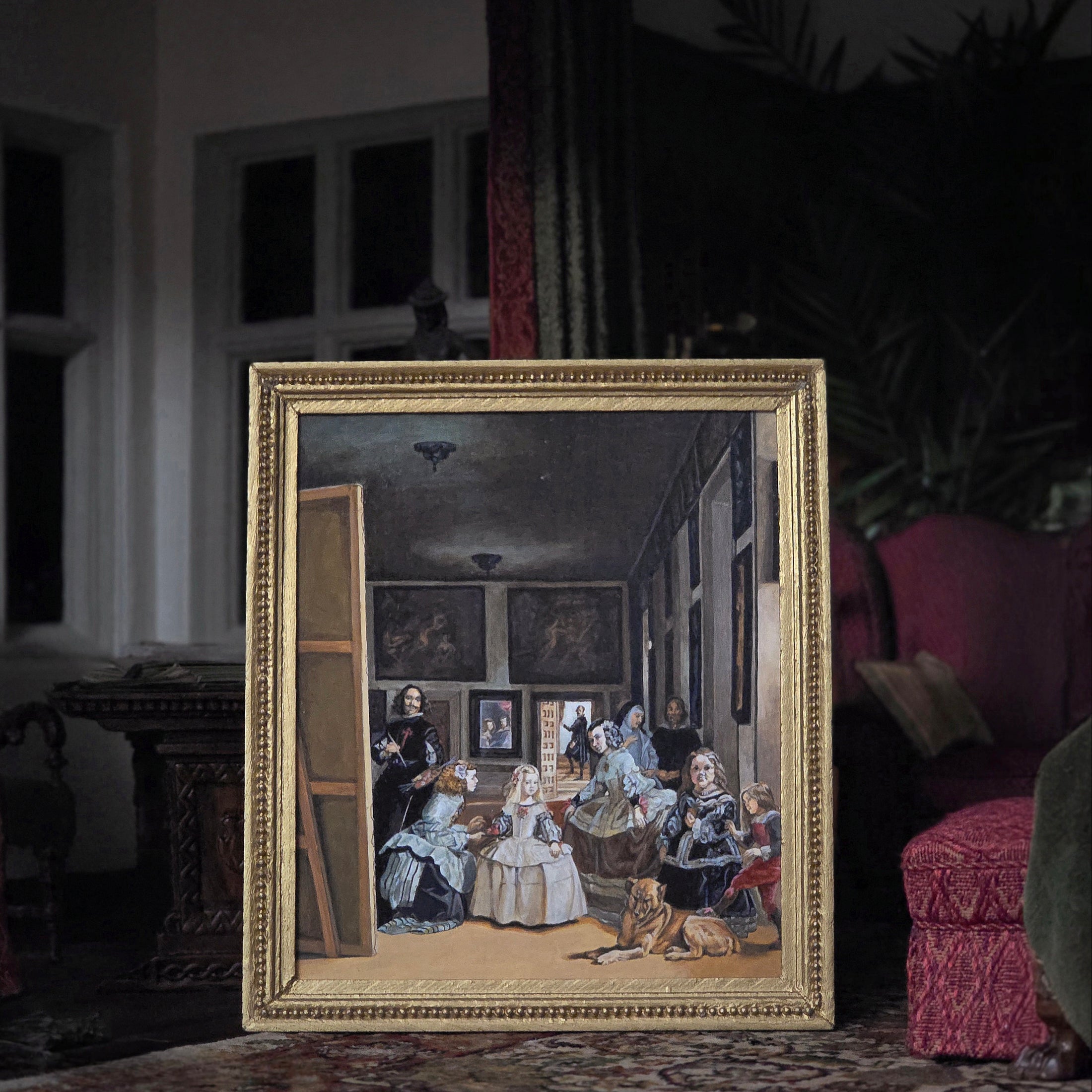 Linda McBreen Las Meninas Miniature Spanish Baroque Oil Painting