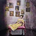 Load image into Gallery viewer, Regency Lady Doll with Silk Gown Reading on Chaise Lounge Dana Burton
