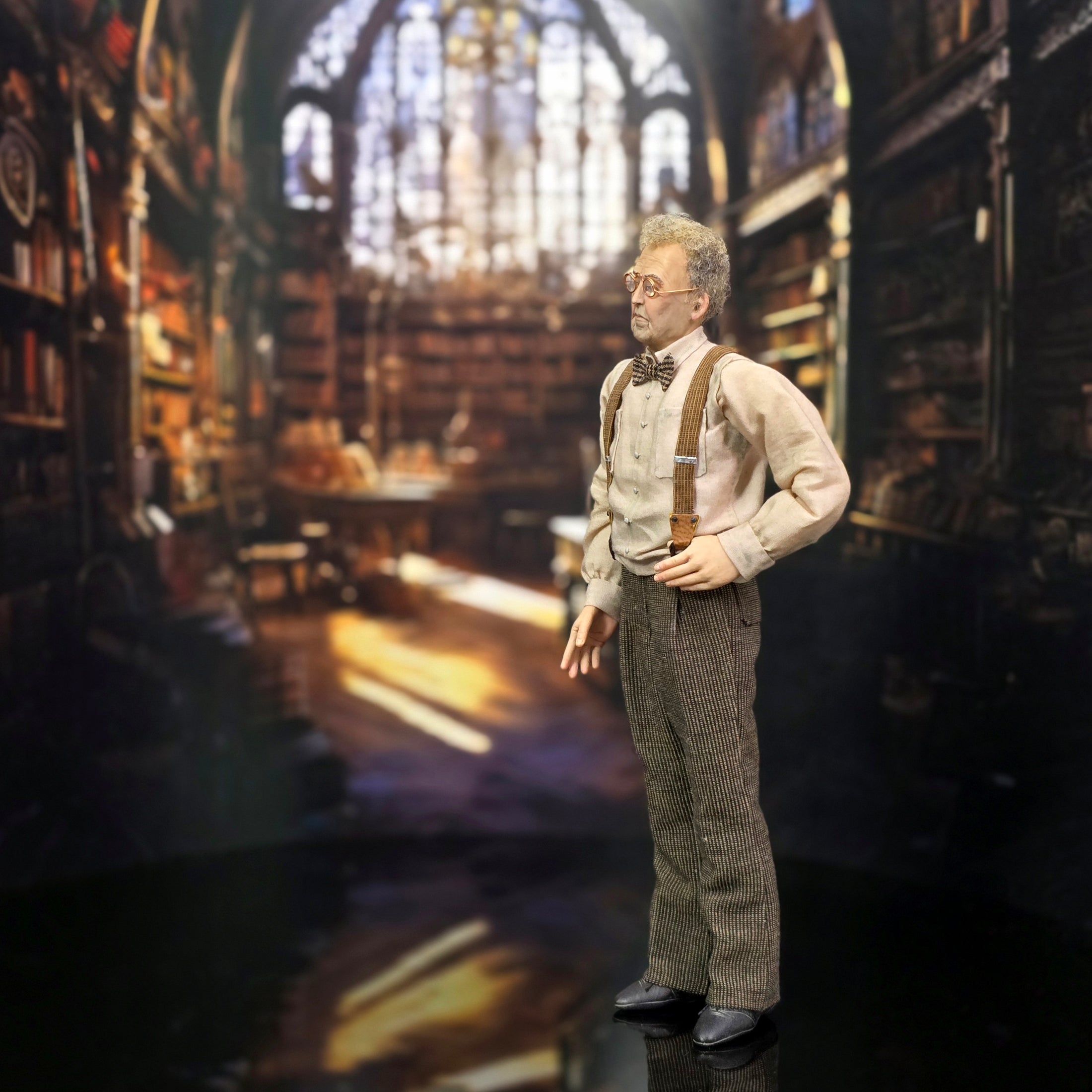 Sharon Cariola Miniature Elderly Professor Scholar Gentleman Doll