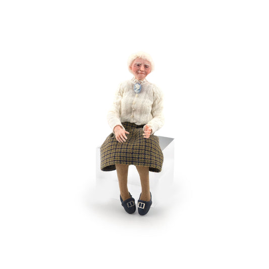 Rumpled and Crumpled UK Sculpted Clay Granny Grandmother Doll