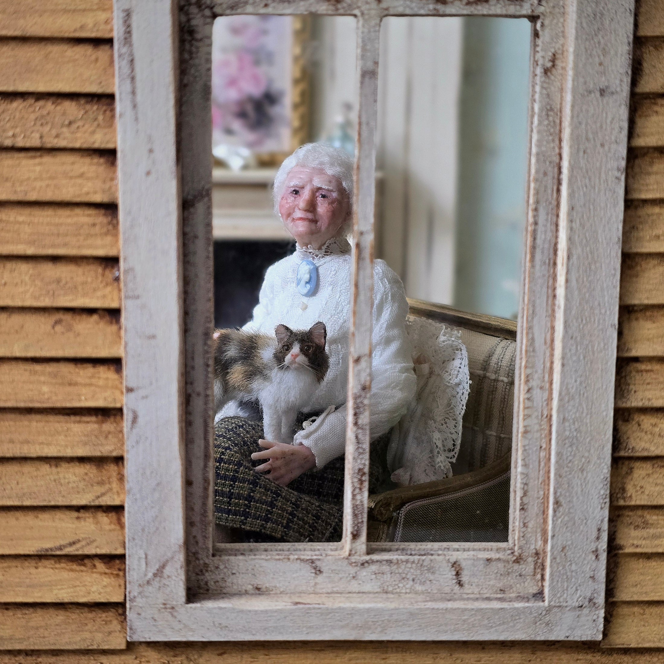 Rumpled and Crumpled UK Sculpted Clay Granny Grandmother Doll
