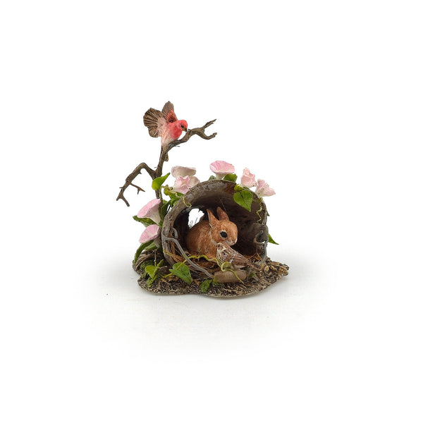 Mary McGrath Woodland Rabbit & Songbird Vignette 2018